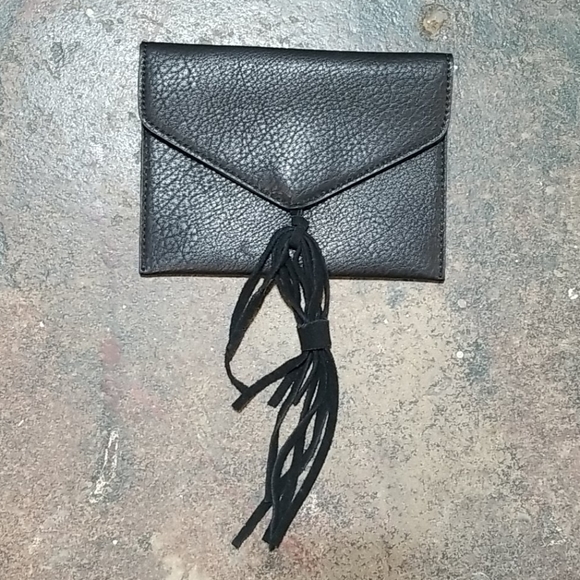 Anthropologie Handbags - Anthropologie Black Envelope Small Clutch